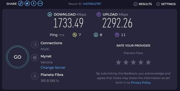 glasfaser speedtest
