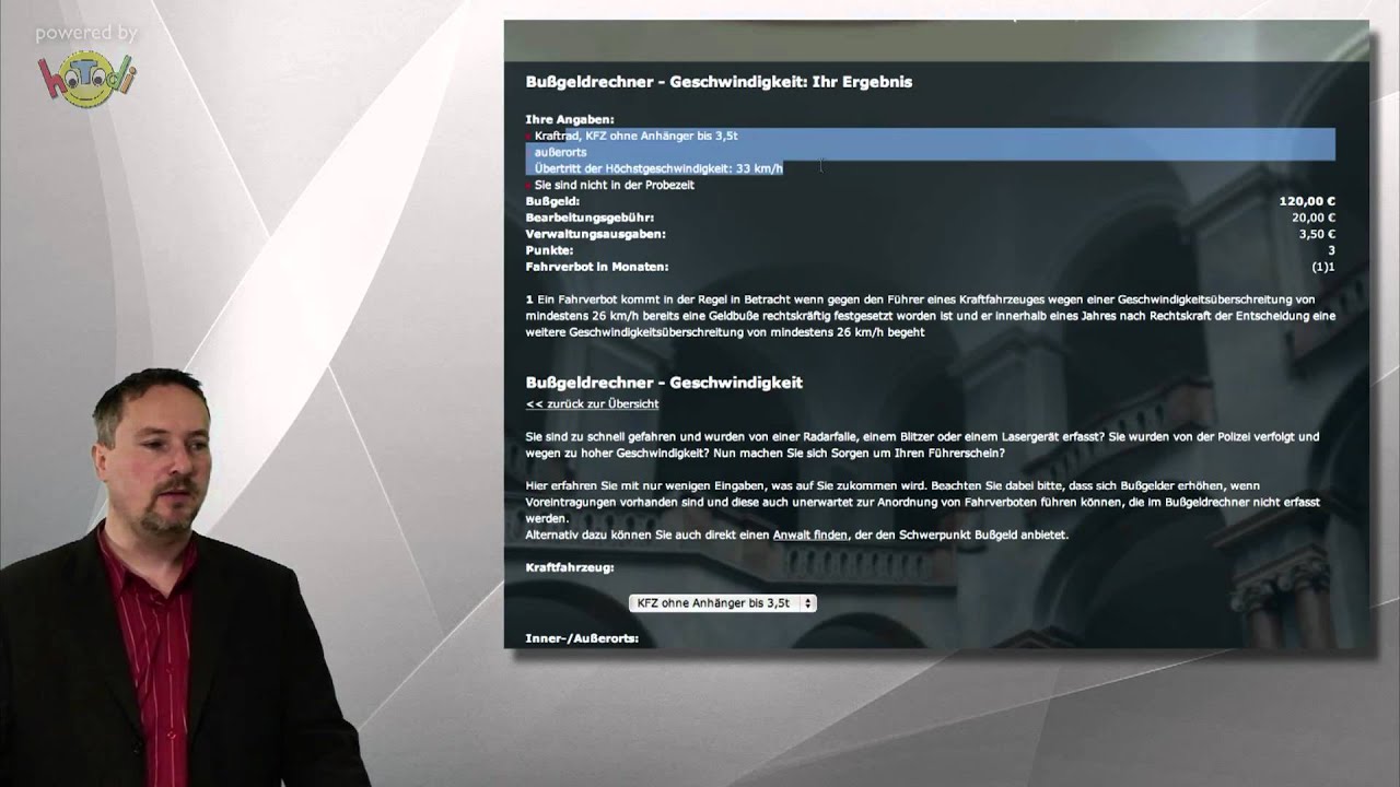 punkte bei geschwindigkeitsüberschreitung